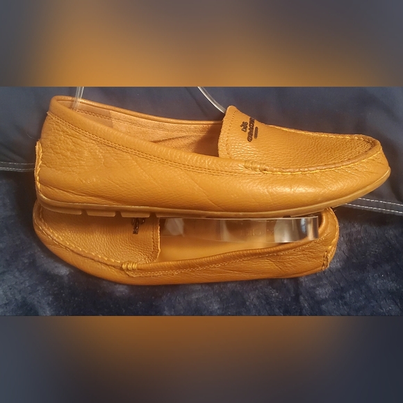 💖EUC💖 Coach Mary Lock Up Leather Loafers, Caramel Brown Women’s Size 9.5 - Picture 11 of 14
